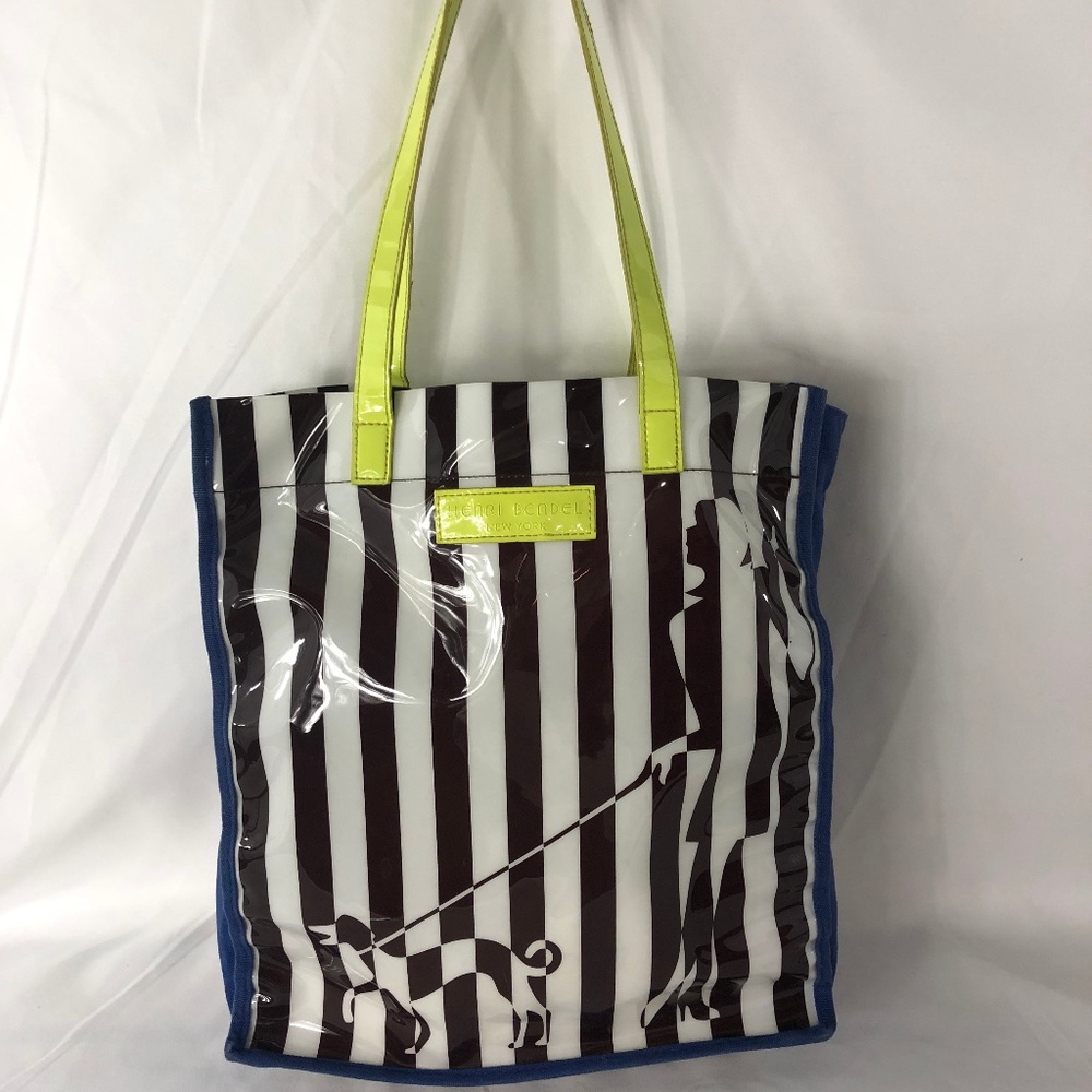 Henri Bendel NY Plastic PVC Canvas Tote